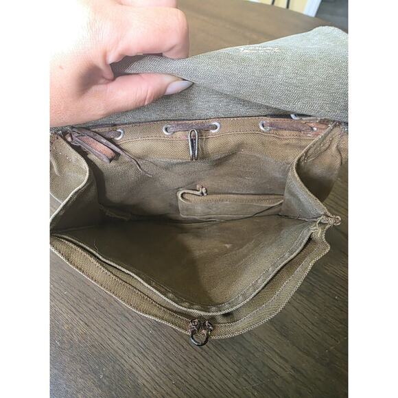 Vintage Military Shoulder Satchel Haversack Canvas Bag WWI WW2 - Picture 15 of 16
